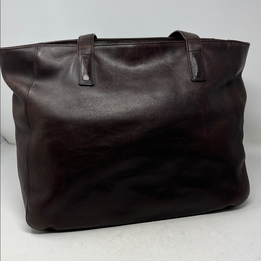VINTAGE COACH 1997 LEGACY ZIPPER TOP TOTE CALFSKIN LEATHER MADE IN ITALY - Picture 6 of 17